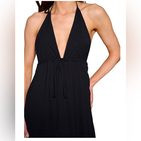 NEW Elegant Sleeveless Maxi Dress with  Neck Tie and Open Back - Picture 3 of 3